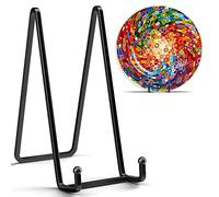 IPAME Confezione da 4 supporti per piatti grandi da 20 cm per espositori, in metallo quadrato con supporto per foto, per libri, piatti, targhe, cavalletto