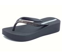 Ipanema 83386 Mesh Chic Glitter Black Infradito con zeppa media per Donna in gom
