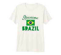 Ipanema Beach Rio con Bandiera del Brasile Maglietta Premium