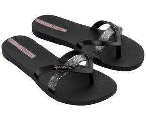 Ipanema Donna Kirei Chic Fem Flip-Flop, Nero Glitter Viola, 35/36 EU