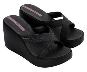 Ipanema HIGH FASHION II SLIDE, TAGLIA 38 EU BD675 - BLACK GLITTER BLACK LILAC 38