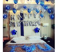 iPartycool HB2S 42Pcs Party Birthday Balloons Kit, 3D Premium Riutilizzabile Foglio di Alluminio Letter Banner e Ecofriendly Big Star e Latex Balloons Set per Compleanno Decorazioni e Forniture