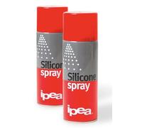 IPEA 2x Spray al Silicone Lubrificante, Protettivo 400 ml [800ml totali] - 2 PEZZI - Made in Italy - Multiuso Incolore Antiadesivo per Metallo, Gomma, Plastica, Legno, Tessuti, Elettrodomestici