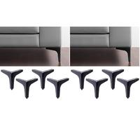 IPEA 4X Piedini per Mobili e Divani Modello META colore Nero Opaco - Set di 8 Gambe in Ferro - Piedi Neri dal Design Elegante per Poltrone e Armadi - Altezza 130 mm