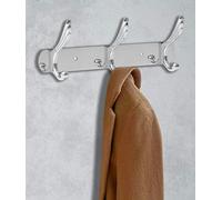 IPEA Appendiabiti da Parete in Metallo con 3 Ganci - Design Elegante - Appendi Abiti da Muro per Casa, Camera, Cucina, Salotto, Negozio - Appendino per Giacche, Cappotti, Cappelli - Metallico