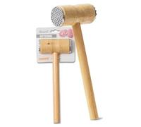IPEA Batticarne in Legno Classico - 26 cm - Batti Carne doppia Faccia per Schiacciare Carne, Hamburger, Cotolette, Bistecche, Pollo - Martello da Cucina Antiaderente