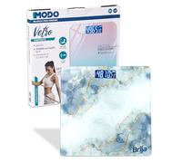 IPEA Bilancia Pesapersone Digitale Ultra Sottile - Tecnologia STEP ON - Massima Precisione Peso - Deisgn Effetto Marmo - Bilancia in Vetro Temperato con Display misurazione fino 0,1 KG - Max 180Kg