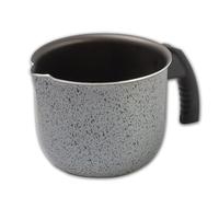 IPEA Bollilatte in Alluminio effetto Granito per Fornelli a Gas - 12 CM - Pentolino per Latte, Caffè e Cucina - Antiaderente con Manico Ergonomico -- Pentolino da Cucina Compatto - NO INDUZIONE