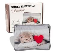 IPEA Borsa Acqua Calda Elettrica con Tasche in Peluche per Scaldare le Mani - Riduce Dolori Muscolari, Dorsali e Mestruali - Boule Scaldamani e Scaldapiedi - Scaldino - Fantasia Gatto Cuoricino