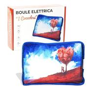 IPEA Borsa Acqua Calda Elettrica con Tasche in Peluche per Scaldare le Mani - Riduce Dolori Muscolari, Dorsali e Mestruali - Boule Scaldamani e Scaldapiedi - Scaldino - Fantasia Albero