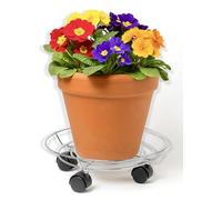 IPEA Carrello Sottovaso con Ruote per Vasi e Fioriere - 36 cm - Supporto Base Mobile in Metallo per Piante e Fiori per Casa, Balcone, Giardino - Ideale Per Muovere Vaso Pesante