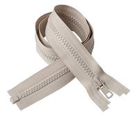 IPEA Cerniera Lampo lunga 60 cm - Colore Beige - 2 Unità - Catena Misura #5 - Cerniere Lampo Divisibili per Abbagliamento Arredamento Cucito Giacche - Zip - Larghezza 30 mm