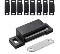 IPEA Chiusure Magnetiche per Mobili, Porte, Armadi - 10 PEZZI - Chiusura Magnetica con Calamita per Ante, Cassetti, Credenze - Cerniera Magnetica - Fermo Magnetico per Cucina e Casa - Nere