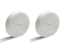 IPEA Cinghia Rigida in Nylon per Zaino e Borse - 10 Metri di Lunghezza - Corda Cinturino Multiuso per Cucito, Sport, Bagagli, Fai da Te - Larghezza 40 mm - Bianco - 4 CM (Confezione da 2)