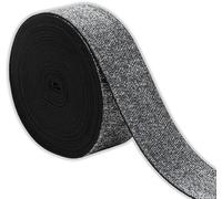 IPEA Corda Elastica Lurex per Cucito e Accessori - 10 METRI - Made in Italy - Fettuccia Elastica 50 mm Brillante per Vestiti, Gonne, Borse, Cinture - Nastro Elastico Piatto da Cucire - Argento