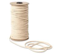 IPEA Corda Macrame Cotone Naturale - 4 mm x 100 Metri - [ Made in Italy ] - Rotolo Super Lungo - Filo da Cucito per Lavorazioni Artigianali, Decorazioni, Arazzi e Tende - Filato