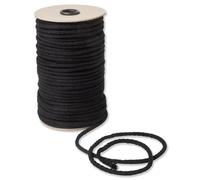 IPEA Corda Macrame Nero Cotone Naturale - 6 mm x 100 Metri - [ Made in Italy ] - Rotolo Super Lungo - Filo da Cucito per Lavorazioni Artigianali, Decorazioni, Arazzi e Tende - Filato