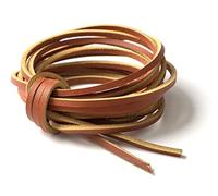 IPEA Cordino in Vera Pelle Quadrato per Accessori, Artigianato, Scarpe, Moda - Pelle Premium Made in Italy - 3m Lunghezza - Lacci - Cordino in Cuoio 3 mm Ritagliabile - Colore Brandy