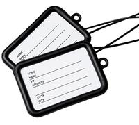 IPEA Etichette Classiche per Valigie da Viaggio - Made in Italy - 2 Unità - Design Minimal - Cartellini per Bagagli con Nome - Targhette in Plastica Antiurto Resistenti per Trolley, Vacanza, Viaggio