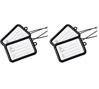 IPEA Etichette per Valigie da Viaggio - Made in Italy - 2 Unità - Cartellini per Bagagli con Nome - Targhette Classiche in Plastica Antiurto ad Alta Resistenza per Trolley, Vacanza, Viaggio