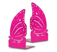 IPEA Fermalibri per Libri dei Bambini - Made in Italy - Design Farfalla - 2 Pezzi - Ferma Libri Decorativi in Metallo per Cameretta, Casa, Scuola, Scrivania, Scaffali - Reggilibri per Fantasia Bimbi