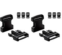 IPEA Fibbie in Plastica per Zaino, Borse, Accessori - 4 pezzi - Made in Italy - Fibbia a Scatto Doppio Laterale per Zaini, Cucito, Borsoni, Abbigliamento - 25 mm (Confezione da 2)