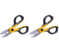 IPEA Forbici da Elettricista Professionali Isolate - [ Lama Retta da 50 mm in Acciaio Inox ] - Forbici da Elettricisti per Taglio Fili e Cavi Elettrici - Spelacavi e Spelafili - Elettricisti