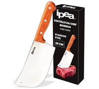 IPEA Mannaia da Cucina - Coltello da Chef Professionale - 29 cm - Lama Affilata in Acciaio per Tagliare Carne ed Alimenti - Impugnatura Ergonomica in Legno - Coltello da Cuoco e Macellaio