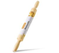 IPEA Mattarello in Legno con Manici - 40 cm x 4 cm - Mattarello con Superficie Antiaderente per Stendere e Impastare Pasta Fresca, Pizza, Biscotti, Ravioli, Torte, Pasticceria - Utile in Cucina