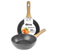 IPEA Padella Antiaderente Saltapasta per Pasta e Fritture - Induzione e Fornello a Gas - 20 cm - Wok - Padella Anti Aderente in Alluminio per Saltare la Pasta, Friggere Verdure, Risotto