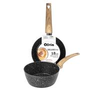IPEA Pentolino Induzione Antiaderente per Latte e Minestre - 18 CM - SOLIDO E VERSATILE - Pentolino per Cucinare e Bollire Verdure, Noodles, Verdure, Noodles - Ergonomico - Bollilatte da Cucina