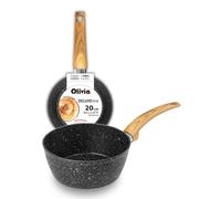 IPEA Pentolino Induzione Antiaderente per Latte e Minestre - 20 CM - SOLIDO E VERSATILE - Pentolino per Cucinare e Bollire Verdure, Noodles, Verdure, Noodles - Ergonomico - Bollilatte da Cucina