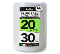 IPEA Pluriball per Imballaggio e Spedizioni Rotolo da 20 Metri x 30 cm 100%