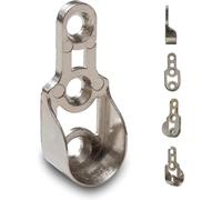 IPEA Reggitubi Laterale per Bastone di Armadio, Guardaroba, Mobili, 10 Pz, Reggi Tubi in Zama Nichelato per Aste Appendiabiti, Supporto Sostegno Fissaggio Asta per Bastoni da 15 mm