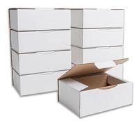 IPEA Scatole di Cartone Bianche 20 x 14 x 7,5 cm per Spedizioni, E-Commerce, Regali - [ 10 Pezzi ] - Made in Italy - Scatole Reattangolari Multiuso per Imballaggio Oggetti, Eventi, Feste, Natale