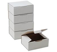 IPEA Scatole di Cartone Piatte Bianche 20 x 14 x 7,5 cm per Spedizioni, E-Commerce, Regali - 5 Pezzi - Made in Italy - Scatole Reattangolari Multiuso per Imballaggio Oggetti, Eventi, Feste, Natale