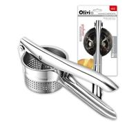 IPEA Schiacciapatate Professionale in Acciaio Inox per Schiacciare Patate, Verdura e Frutta - DESIGN MODERNO - Impugnatura Ergonimica - Utensile da Cucina per Purè - Pressa di Ortaggi e Carote