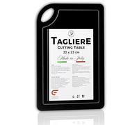 IPEA Tagliere in Legno Pressurizzato HPL Elegante e Solido - Made in Italy - 33 x 23 cm - Tagliere Nero Rettangolare da Cucina per Formaggi, Antipasti, Verdure, Pane, Salame - Vassoio con Occhiello