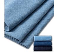 IPEA Tessuto Denim Blu 100% Cotone - MADE IN ITALY - 150 x 100 cm - Tessuto Jeans Leggero - Tinta Unita per Abbigliamento, Cucito, Accessori, Giacche, Camice - Grammatura 475 g/m2 - Blu Chiaro