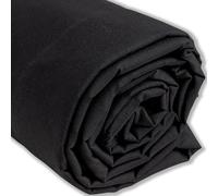 IPEA Tessuto in Cotone Popeline Nero - 200 cm x 150 cm - Made in Italy - Tessuto al Metro per Cucito, Abbigliamento, Fodere, Arredamento, Accessori, Patchwork, Stoffa Tinta Unita per Cucire