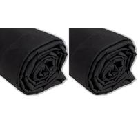 IPEA Tessuto in Cotone Popeline Nero - 200 cm x 150 cm - Made in Italy - Tessuto al Metro per Cucito, Abbigliamento, Fodere, Arredamento, Accessori, Patchwork, Stoffa Tinta Unita per Cucire