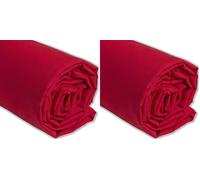 IPEA Tessuto in Cotone Popeline Rosso - 200 cm x 150 cm - Made in Italy - Tessuto al Metro per Cucito, Abbigliamento, Fodere, Arredamento, Accessori, Patchwork, Stoffa Tinta Unita per Cucire