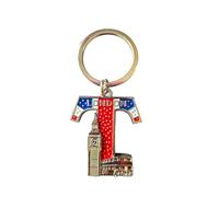 iPEAK Portachiavi con lettera dell'alfabeto dalla A alla Z, idea regalo, Argento, V