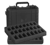 IPEB Custodia rigida in miniatura robusta con 48 scomparti, custodia rigida compatibile con la maggior parte delle miniature, colore nero