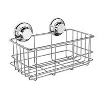 iPegtop - Contenitore per doccia in acciaio INOX antiruggine, per vasca da bagno, per doccia, doccia, per cucina, bagno, con ventose girevoli e bloccate