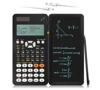 iPepul Calcolatrici scientifiche, calcolatrice solare ricaricabile di tipo C da tavolo con 552 funzioni e blocco note, materiale scolastico per studenti delle scuole medie e universitarie, 991EX (nero