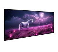 Iper-Realtà Diamond Painting Kit Completo Unicorno Pittura Diamante 5D Rotondo Completo per Adulti Principiante, Pittura Diamante Strass Ricamo a Punto Croce Painting per Regalo 40x80cm PJY9 4-0