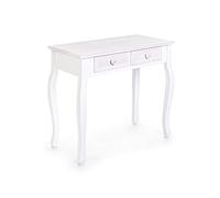 iperbriko Consolle Classica in Legno 2 cassetti Charlene Bianco