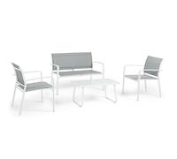 iperbriko Set da Giardino Bianco Grigio Bizzotto