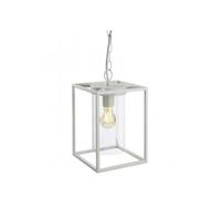 Lampada A Sospensione Da Esterno Domus Alluminio E Termoplastica Bianco 1 Luce E27
